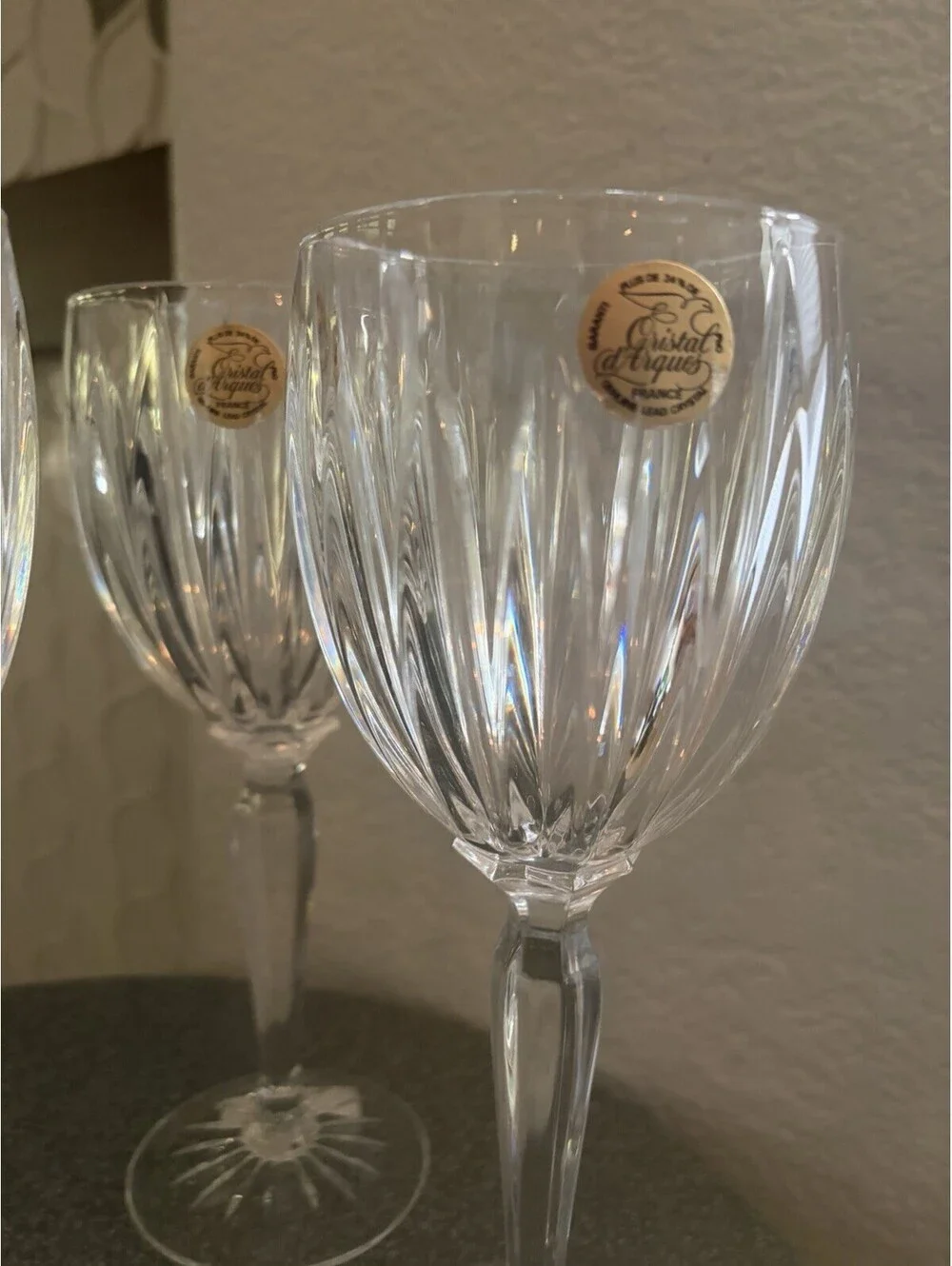 Cristal D'Arques - Durand Classic Water Goblet 2036308, Lot Of 4 New W/ Stickers